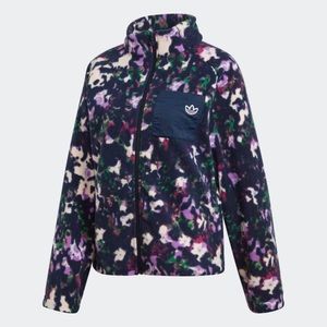 Adidas Originals Women Full Zip Floral Fleece Jacket Limited Edition Trending